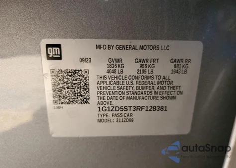 2024 Chevrolet Malibu Lt from USA, damaged, VIN 1G1ZD5ST3RF128381